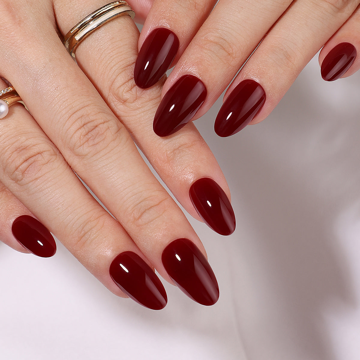 press on nagels wijnrood